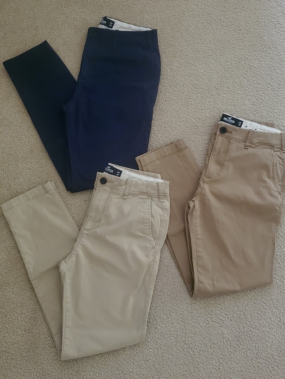 3 Pairs Hollister skinny chino 29×30
